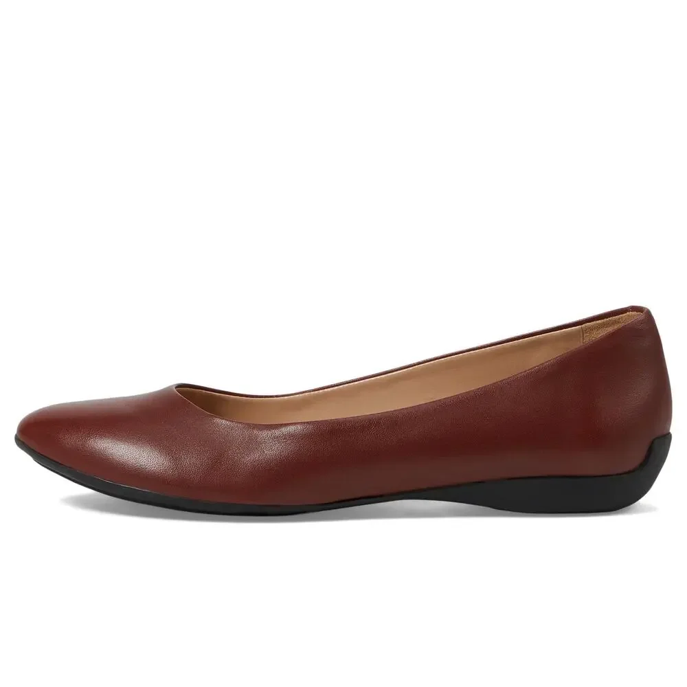 MARC JOSEPH NEW YORK FEMALE BEDFORD ST FLAT MAHOGANY BURNISHED NAPA 7.5 MEDIUM